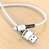 USAMS US-SJ435 U52 2A micro-USB naar USB-datakabel, kabellengte: 1m (wit)