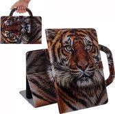 Voor Huawei MatePad 3D Gekleurde Tekening Horizontale Flip Lederen Case met Houder & Kaartsleuf & Portemonnee & Handvat (Siberische Tijger)