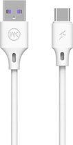 WK WDC-101 1 m 5A Uitgang Full Speed Pro-serie USB naar USB-C / Type-C Data Sync-oplaadkabel (wit)