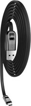 JOYROOM MS-1030M1 Creative Series 1m 3A USB naar Micro USB-C Data Sync-oplaadkabel (zwart)