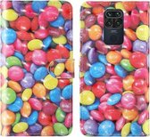 Voor Xiaomi Redmi Note 9 / Mi 10X 4G 3D-schilderij Gekleurd tekeningpatroon Horizontaal Flip TPU + PU-lederen hoes met houder & kaartsleuven & portemonnee & lanyard (gekleurde suiker)