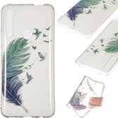 Coloured Drawing Transparant Clear TPU Case voor Huawei P Smart Z (Feather)