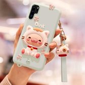 Lovely Pig Full Package Anti Falling Silicone Sleeve voor Huawei P30 Pro (groen)