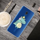 Voor Xiaomi Redmi 8A Lucency Painted TPU Protective (Bird Crocodile)