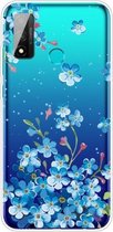 Voor Huawei P smart 2020 Gekleurd tekeningpatroon Zeer transparant TPU beschermhoes (sterbloem)