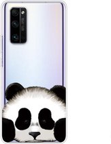 Voor Huawei Honor 30S Gekleurd tekeningpatroon Zeer transparant TPU beschermhoes (Panda)