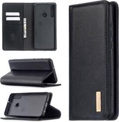 Voor Huawei Y6p 2 in 1 Afneembare Magnetische Horizontale Flip Lederen Case met Houder & Kaartsleuven & Portemonnee (Zwart)