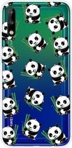 Voor Huawei Enjoy 10 schokbestendig geverfd transparant TPU beschermhoes (panda)