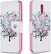Voor Nokia 2.3 Gekleurde tekening patroon Horizontale flip lederen tas met houder & kaartsleuven & portemonnee (kleine boom)