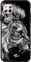 Voor Huawei P40 Lite Pattern Printing Embossment TPU Mobile Case (Lion)