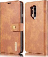 Voor OnePlus 8 Pro DG.MING Crazy Horse Texture Flip Afneembaar Magnetisch Leren Hoesje met Houder & Kaartsleuven & Portemonnee (Bruin)