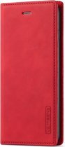 LC.IMEEKE Sterk magnetisme Ultradunne horizontale flip schokbestendige matte TPU + PU lederen tas met houder & kaartsleuven en portemonnee voor iPhone 6 / 6s (rood)