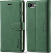 Voor iPhone SE (2020) Forwenw F1 Serie Mat Sterk Magnetisme Horizontale Flip Leren Case met Houder & Kaartsleuven & Portemonnee & Fotolijst (Groen)