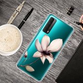 Voor Huawei P Smart 2021 Gekleurde tekening Clear TPU beschermhoesjes (A Lotus)