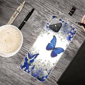 Voor Huawei Nova 8 SE gekleurde tekening Clear TPU beschermhoesjes (vlinder)