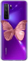Voor Huawei P40 lite 5G / nova 7 SE schokbestendig geverfd TPU beschermhoes (rode vlinder)