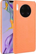 Voor Huawei Mate 30 schokbestendige krokodiltextuur pc + PU-hoes (oranje)