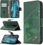 Voor xiaomi redmi 8 pro bijpassende kleur krokodil textuur horizontale flip pu lederen tas met portemonnee & houder & kaartsleuven (groen)