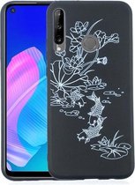 Voor Huawei Y7p Painted Pattern Soft TPU Case (Lotus Pond)
