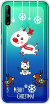 Voor Huawei P40 Lite E Christmas Series Transparante TPU beschermhoes (Trojan Bear Deer)
