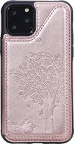 Apple iPhone 11 Pro Hoesje - Mobigear - Embossed Serie - Hard Kunststof Backcover - Roségoud - Hoesje Geschikt Voor Apple iPhone 11 Pro