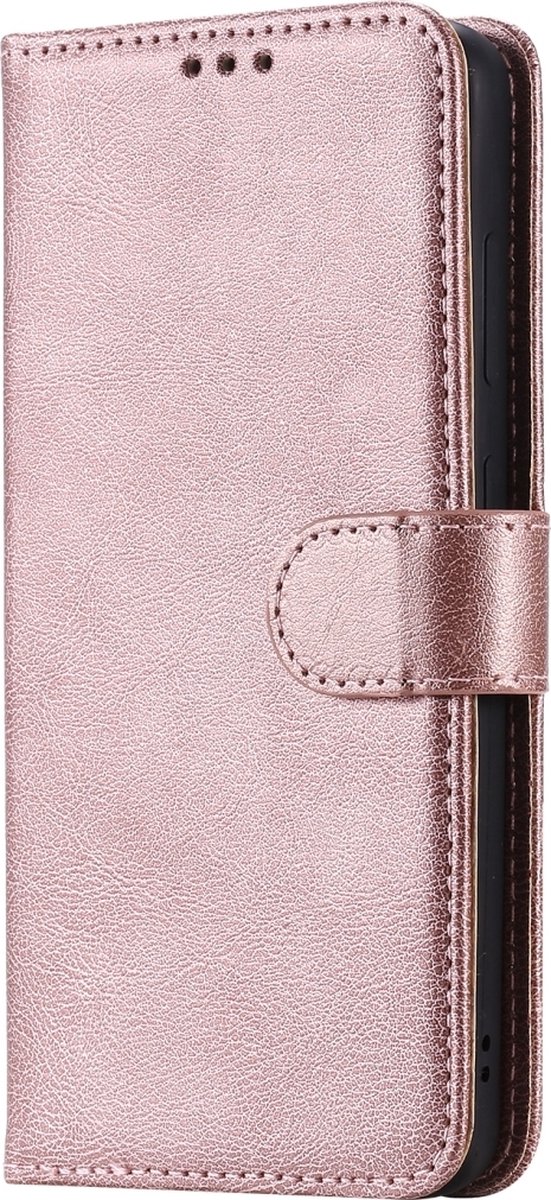 Mobigear Telefoonhoesje geschikt voor Samsung Galaxy S20 Hoesje | Mobigear Premium Bookcase Portemonnee | Pasjeshouder voor 3 Pasjes | Telefoonhoesje voor Pinpas / OV Kaart / Rijbewijs - Roségoud