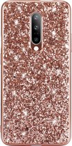 OnePlus 8 Hoesje - Mobigear - Glitter Serie - Hard Kunststof Backcover - Roségoud - Hoesje Geschikt Voor OnePlus 8