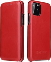 Fierre Shann Business magnetische horizontale flip lederen hoes voor iPhone 11 Pro Max (rood)