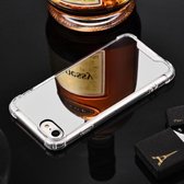 Luxe Plating Mirror Acrylic TPU Case voor iPhone XR (zilver)