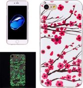 Voor iPhone 8 & 7 Noctilucent Plum Pattern IMD Vakmanschap Zachte TPU Cover Case