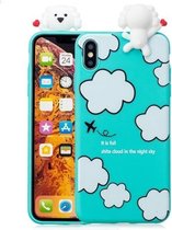 Voor iPhone XS Max schokbestendige cartoon TPU beschermhoes (wolken)