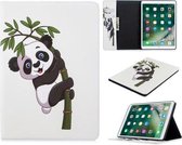 Voor iPad 10.2 Gekleurd tekeningpatroon Horizontaal Flip PU-lederen hoes met houder & kaartsleuven & portemonnee (Panda Bamboo)