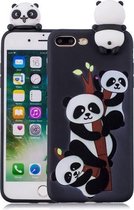 Voor iPhone 7 Plus / 8 Plus schokbestendig Cartoon TPU beschermhoes (drie panda's)