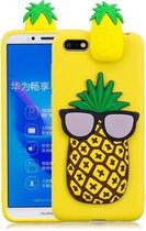 Voor Huawei Y5 2018 3D Cartoon patroon schokbestendig TPU beschermhoes (grote ananas)