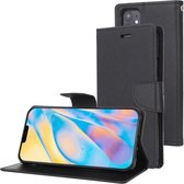 Voor iPhone 12 mini GOOSPERY FANCY DAGBOEK Cross Pattern Horizontale Flip Leren Case met Houder & Kaartsleuven & Portemonnee (Zwart)