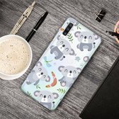 Mode Zachte TPU Case 3D Cartoon Transparante Zachte Siliconen Cover Telefoon Gevallen Voor Galaxy A50 (Koala)