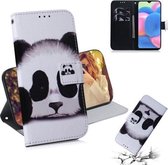 Voor Galaxy A30s Schilderen Patroon Gekleurde Tekening Horizontale Leren Flip Case met Houder & Kaartsleuven & Portemonnee (Panda)