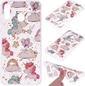 Cartoon patroon goudfolie stijl Dropping Glue TPU zachte beschermhoes voor Galaxy M30 (pony)