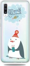 Voor Galaxy A70 Trendy Cute Christmas Patterned Clear TPU beschermhoes (Penguin)