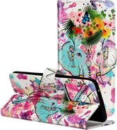 Voor Galaxy S20 Olie Reliëf Gekleurd Tekening Patroon Horizontaal Flip PU Lederen Case met Houder & Kaartsleuven & Portemonnee (Olifant)