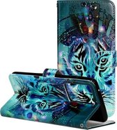 Voor Galaxy S20 Olie Reliëf Gekleurd Tekening Patroon Horizontaal Flip PU Lederen Case met Houder & Kaartsleuven & Portemonnee (Tijger)