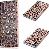 Voor Galaxy Note10 + Plating Marble Pattern Soft TPU beschermhoes (Leopard)