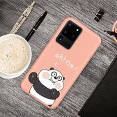 Voor Galaxy S20 Ultra Cartoon dier patroon schokbestendig TPU beschermhoes (oranje panda)