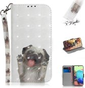 Voor Samsung Galaxy A71 5G 3D Geschilderd Patroon Magnetische Aantrekkelijkheid Horizontale Flip Leren Case met Houder & Kaartsleuf & Portemonnee & Lanyard (Pekingese Dag)