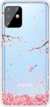 Voor Samsung Galaxy A81 / Note 10 Lite schokbestendig geverfd TPU beschermhoes (kersenbloesems)