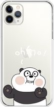 Voor iPhone 11 Pro Max Lucency Painted TPU Protective (Face Panda)