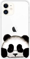 Voor iPhone 11 gekleurd tekeningpatroon zeer transparant TPU beschermhoes (panda)