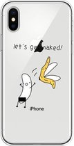 Voor iPhone XS Lucency Painted TPU Protective (banaan)