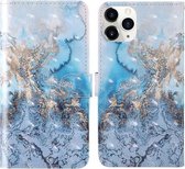 Voor iPhone 12 Pro Max 3D-schilderij Gekleurd tekeningpatroon Horizontaal Flip TPU + PU-lederen hoes met houder & kaartsleuven & portemonnee & lanyard (Melkweg)