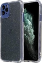 Voor iPhone 11 Pro Max Fine Hole-serie Anti-fall transparant TPU + acryl glitter telefoon beschermhoes (blauw)